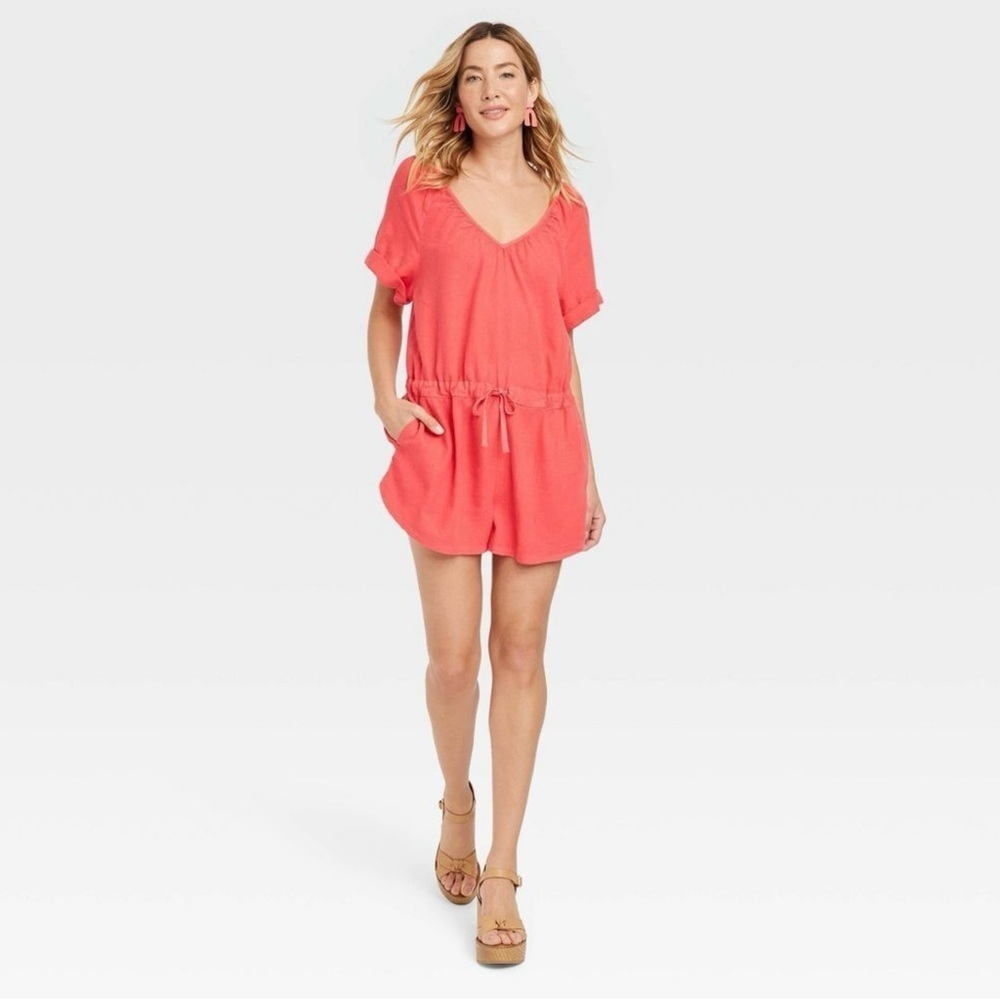 UNIVERSAL THREAD JUMPSUIT LINEN BLEND WOMENS SIZE M